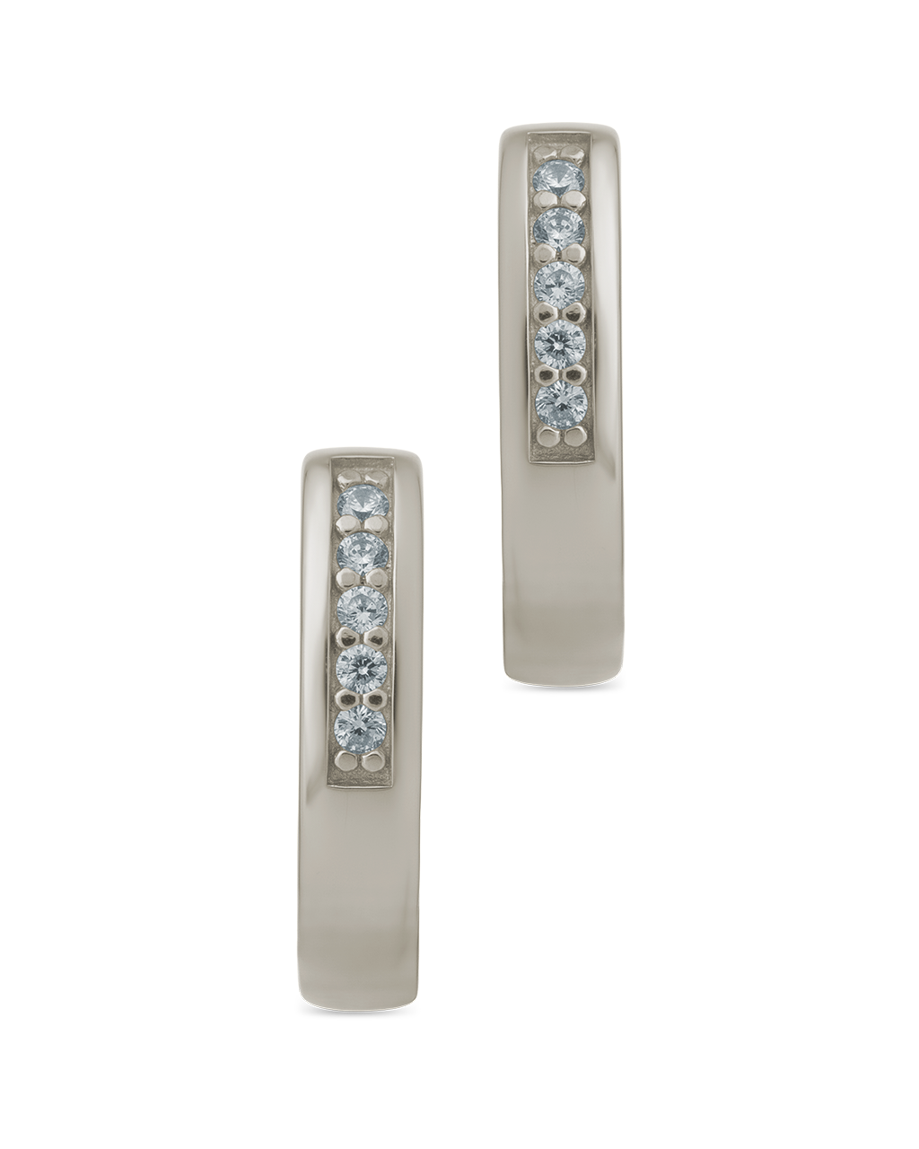 Desiree Pavé Line Mini Hoops