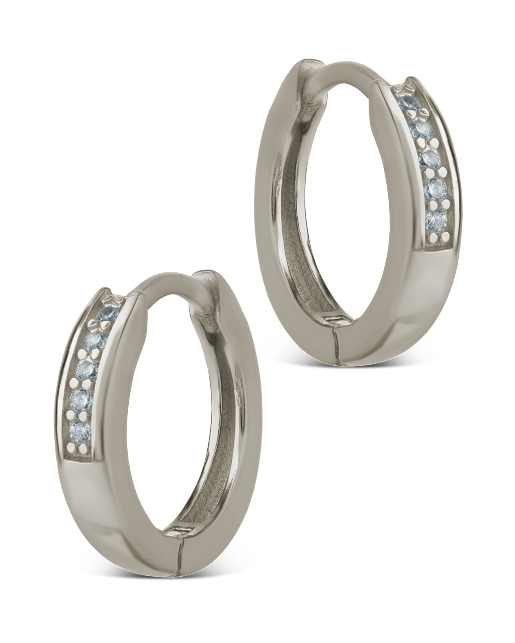 Desiree Pavé Line Mini Hoops