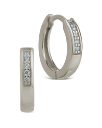 Desiree Pavé Line Mini Hoops