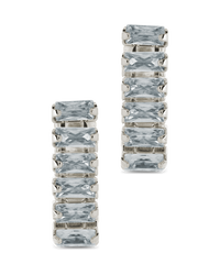 Jayla Baguette Linear Hoop Earrings