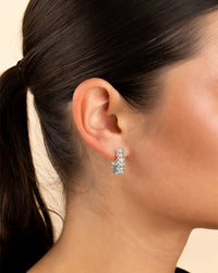 Jayla Baguette Linear Hoop Earrings