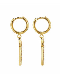 Kairi Pavé Heart Dangle Earrings