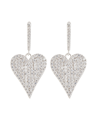 Kairi Pavé Heart Dangle Earrings