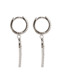 Kairi Pavé Heart Dangle Earrings