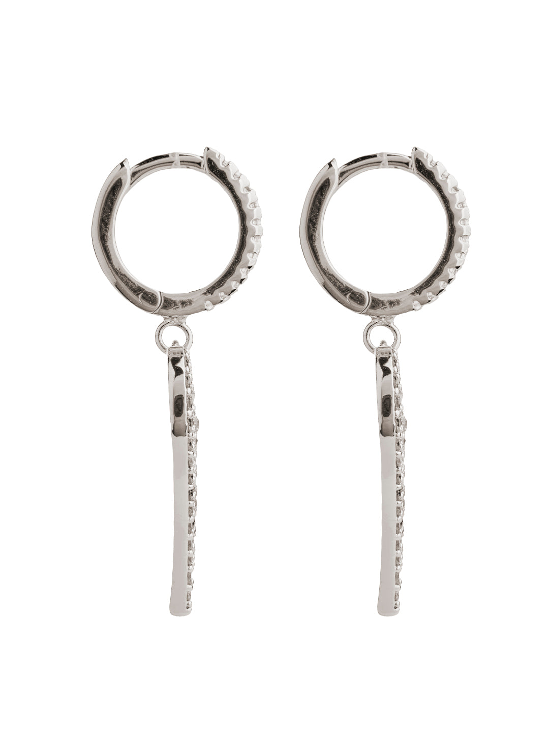 Kairi Pavé Heart Dangle Earrings