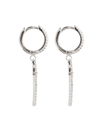 Kairi Pavé Heart Dangle Earrings