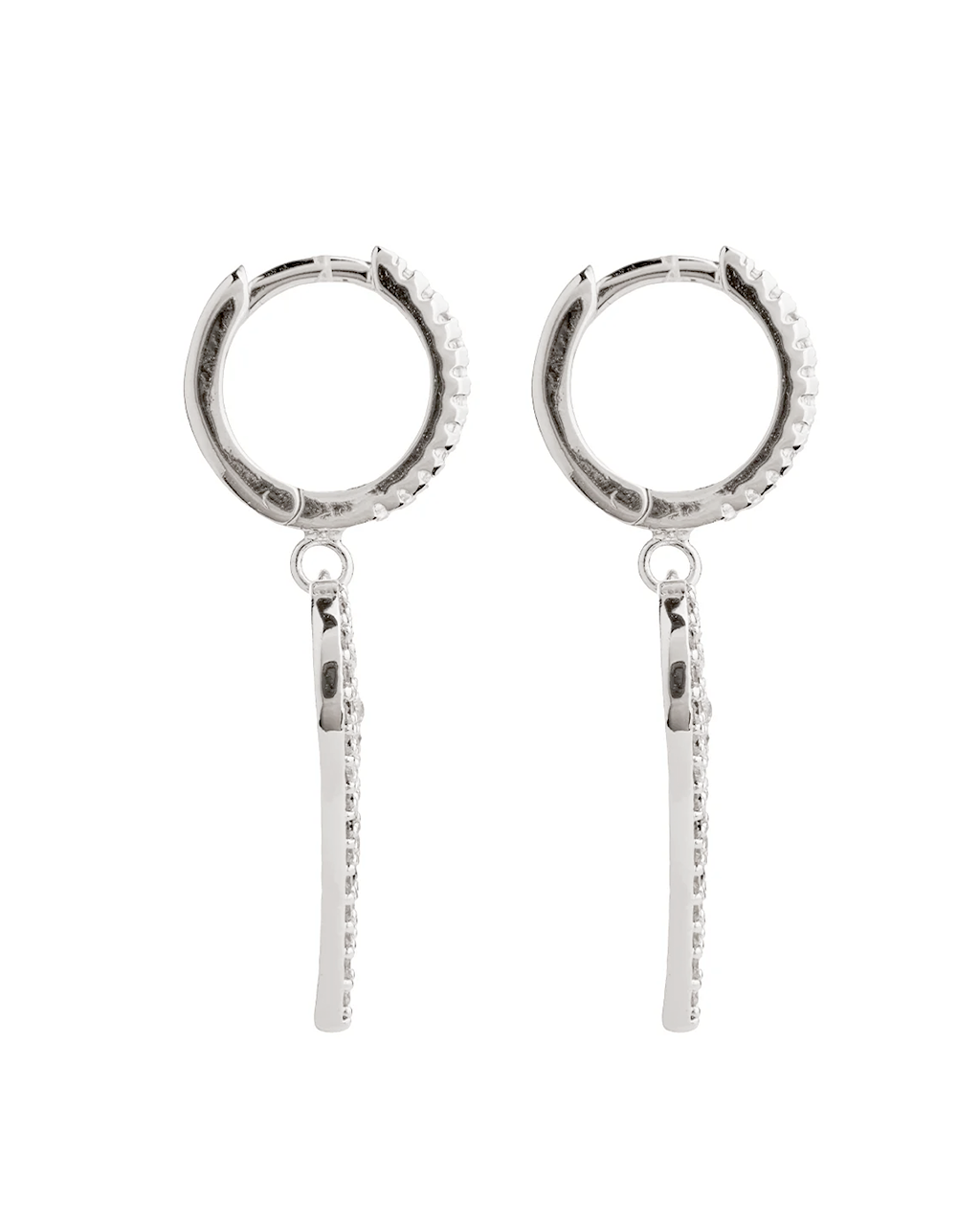 Kairi Pavé Heart Dangle Earrings