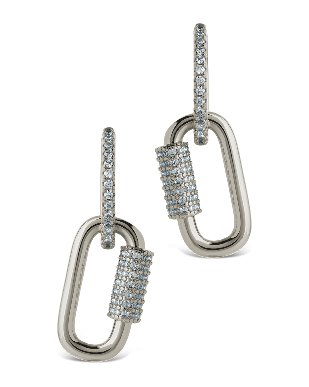 Kaliyah Pavé Carabiner Link Earrings