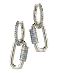 Kaliyah Pavé Carabiner Link Earrings