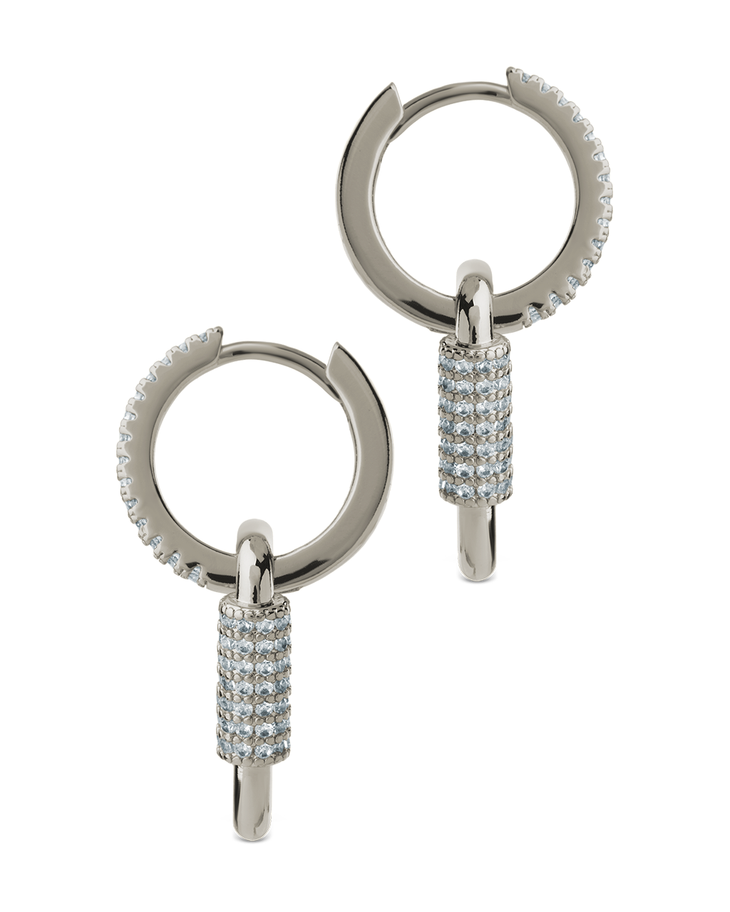 Kaliyah Pavé Carabiner Link Earrings
