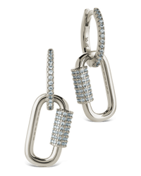 Kaliyah Pavé Carabiner Link Earrings