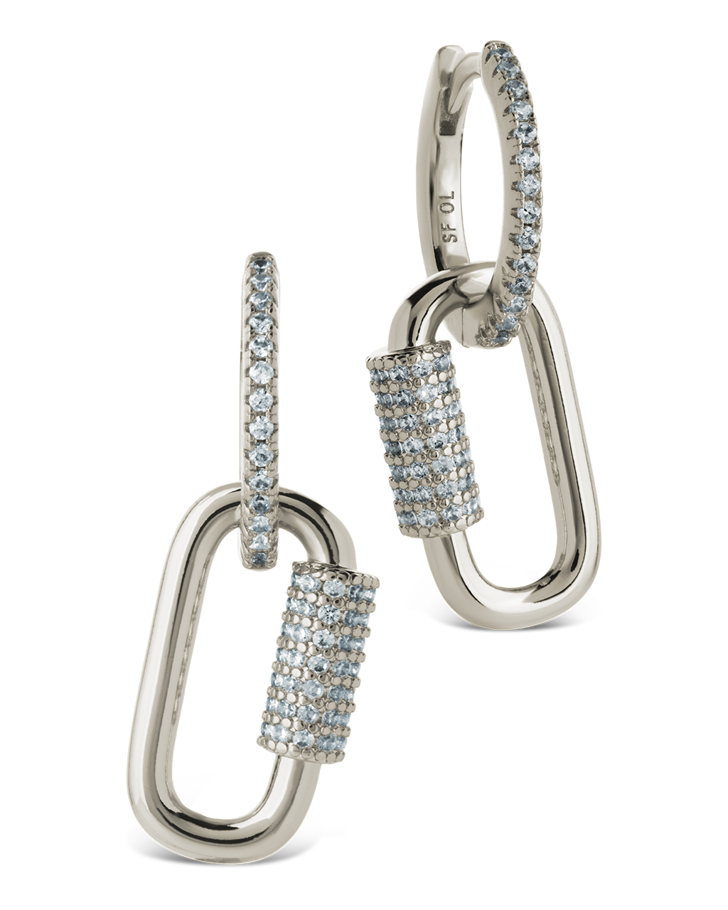 Kaliyah Pavé Carabiner Link Earrings