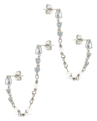 Teardrop Double Dangle Chain Earrings