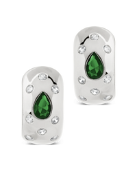 Mixed CZ Chunky Huggie Hoops