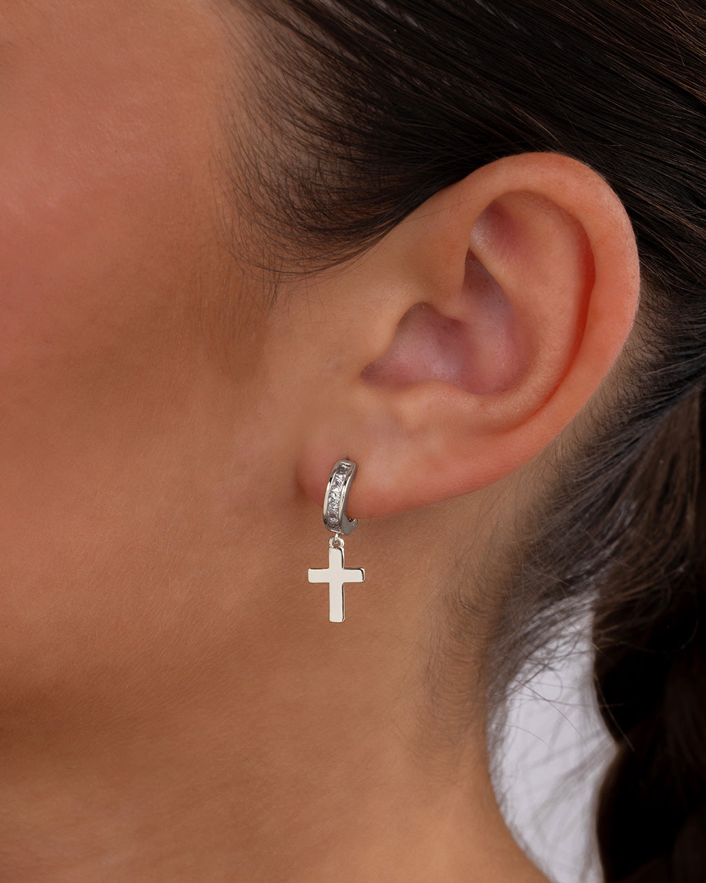 Hattie Pavé Cross Drops
