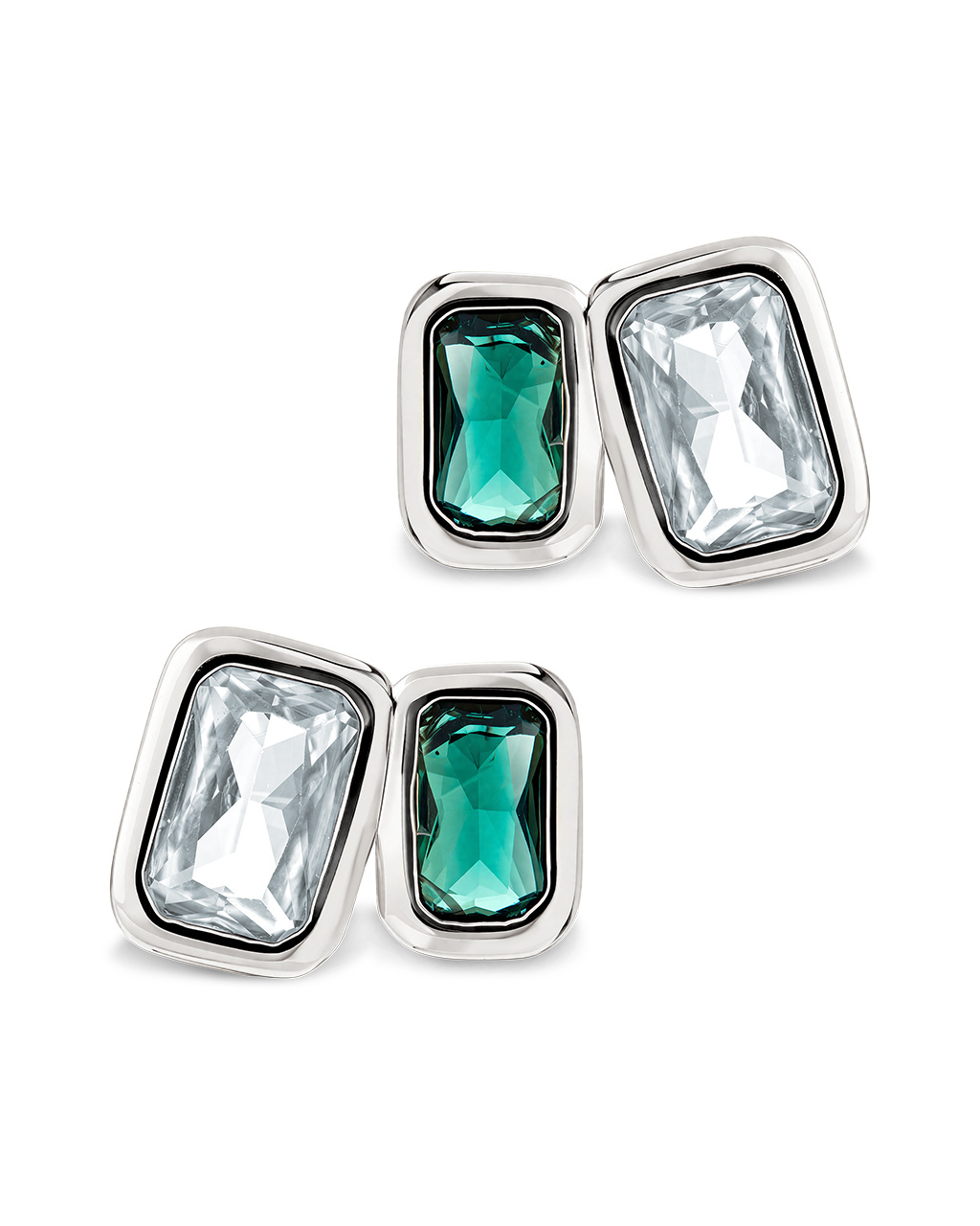Thelma Emerald Duo Studs