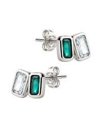Thelma Emerald Duo Studs