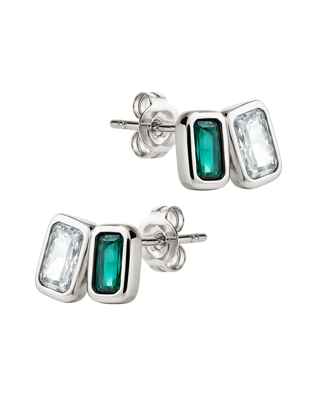 Thelma Emerald Duo Studs