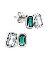Thelma Emerald Duo Studs