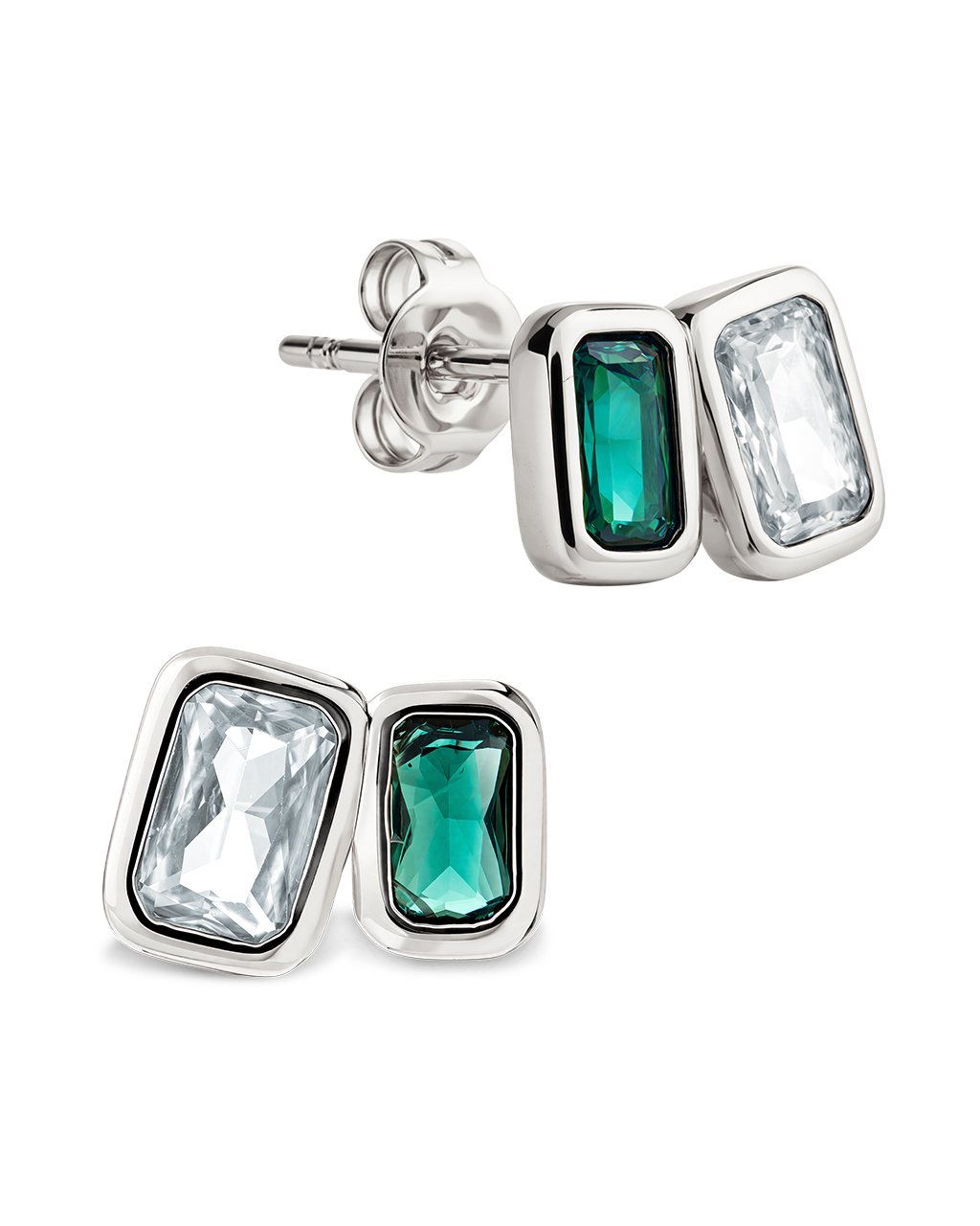 Thelma Emerald Duo Studs