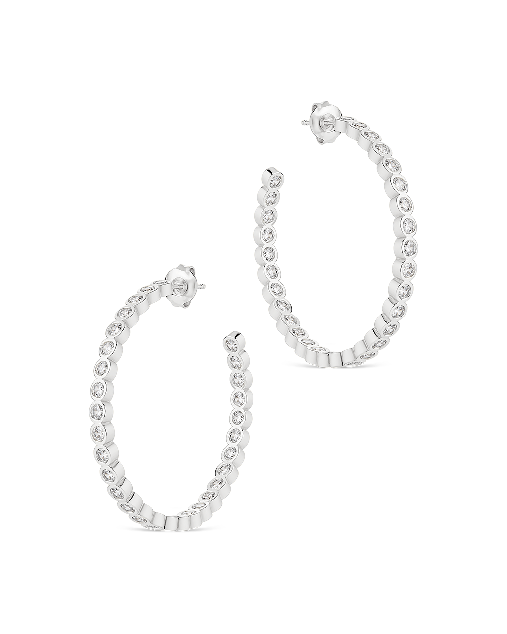 Helene Bezel CZ Signature Hoops