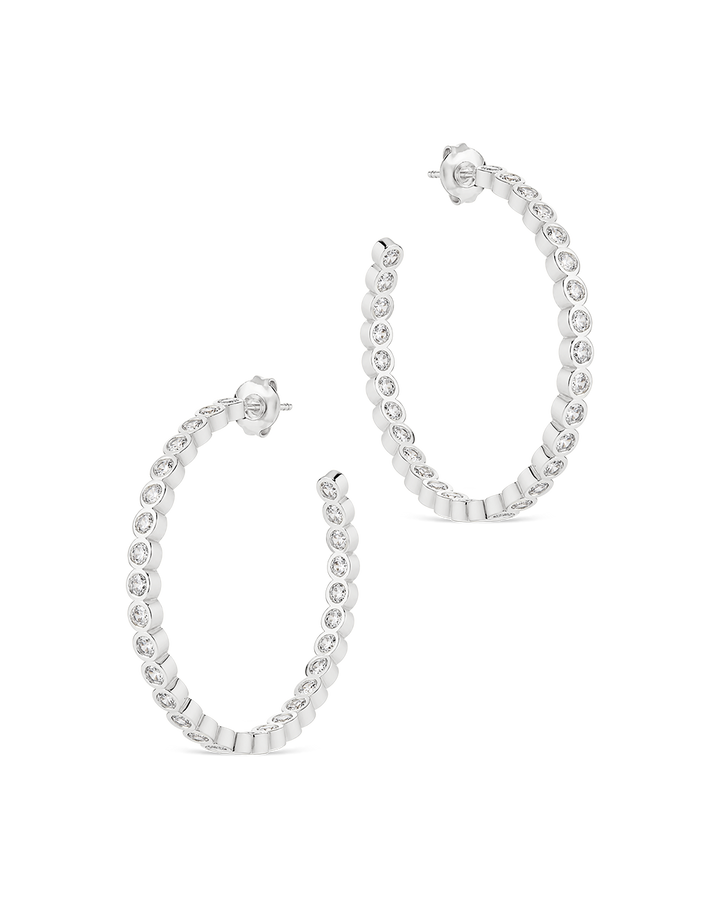 Helene Bezel CZ Signature Hoops