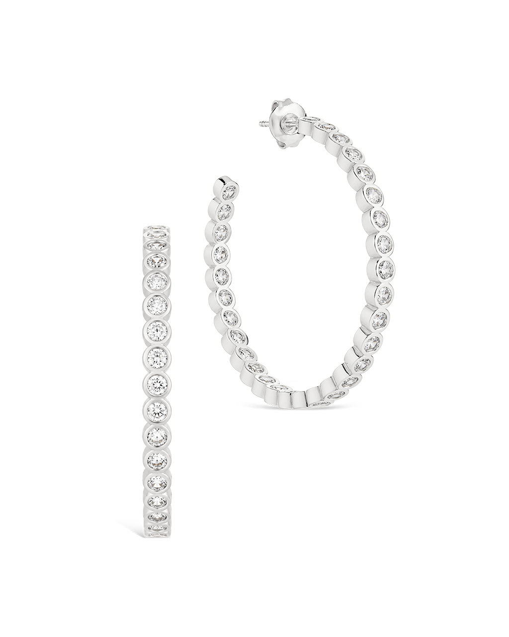 Helene Bezel CZ Signature Hoops