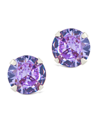 Sterling Silver 7mm Rainbow CZ Studs
