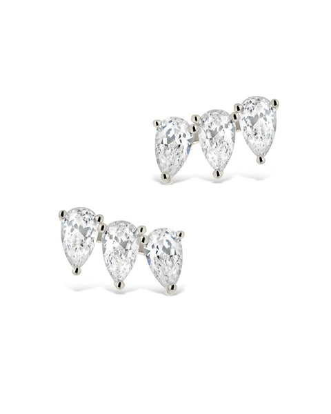 Sterling Silver Emmalyn Cubic Zirconia Stud Earrings