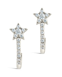 Sterling Silver CZ Star Jacket Earrings - Sterling Forever