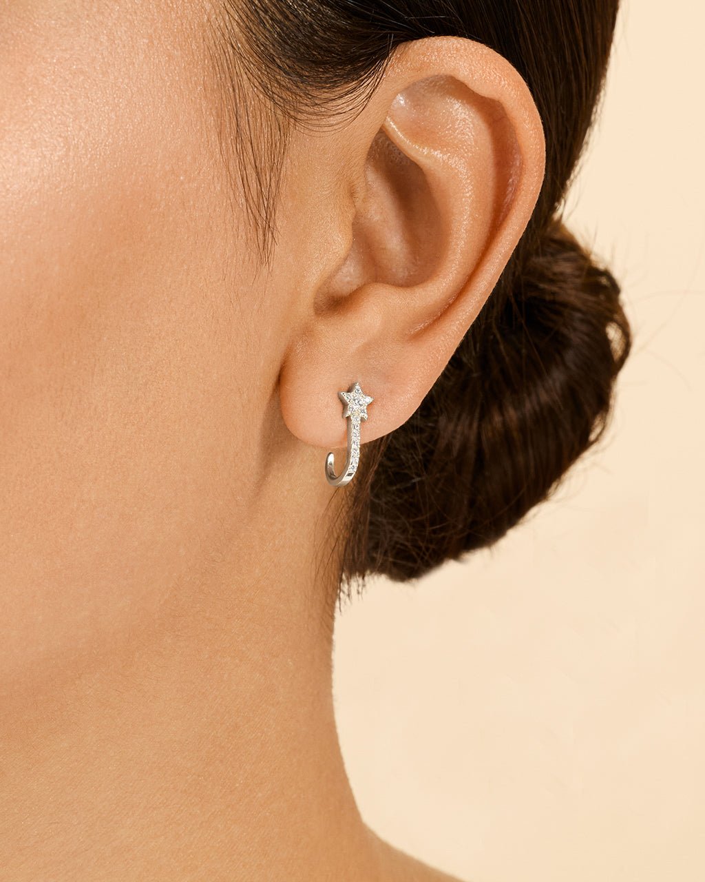 Sterling Silver CZ Star Jacket Earrings - Sterling Forever