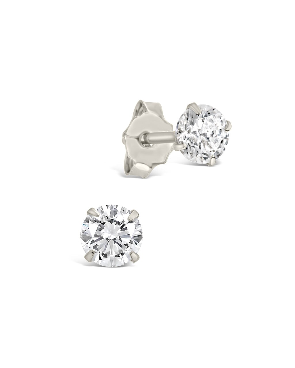 Sterling Silver 4mm CZ Stud Earrings - Sterling Forever