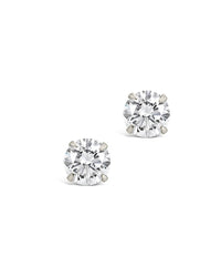 Sterling Silver 4mm CZ Stud Earrings - Sterling Forever