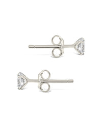 Sterling Silver 4mm CZ Stud Earrings - Sterling Forever