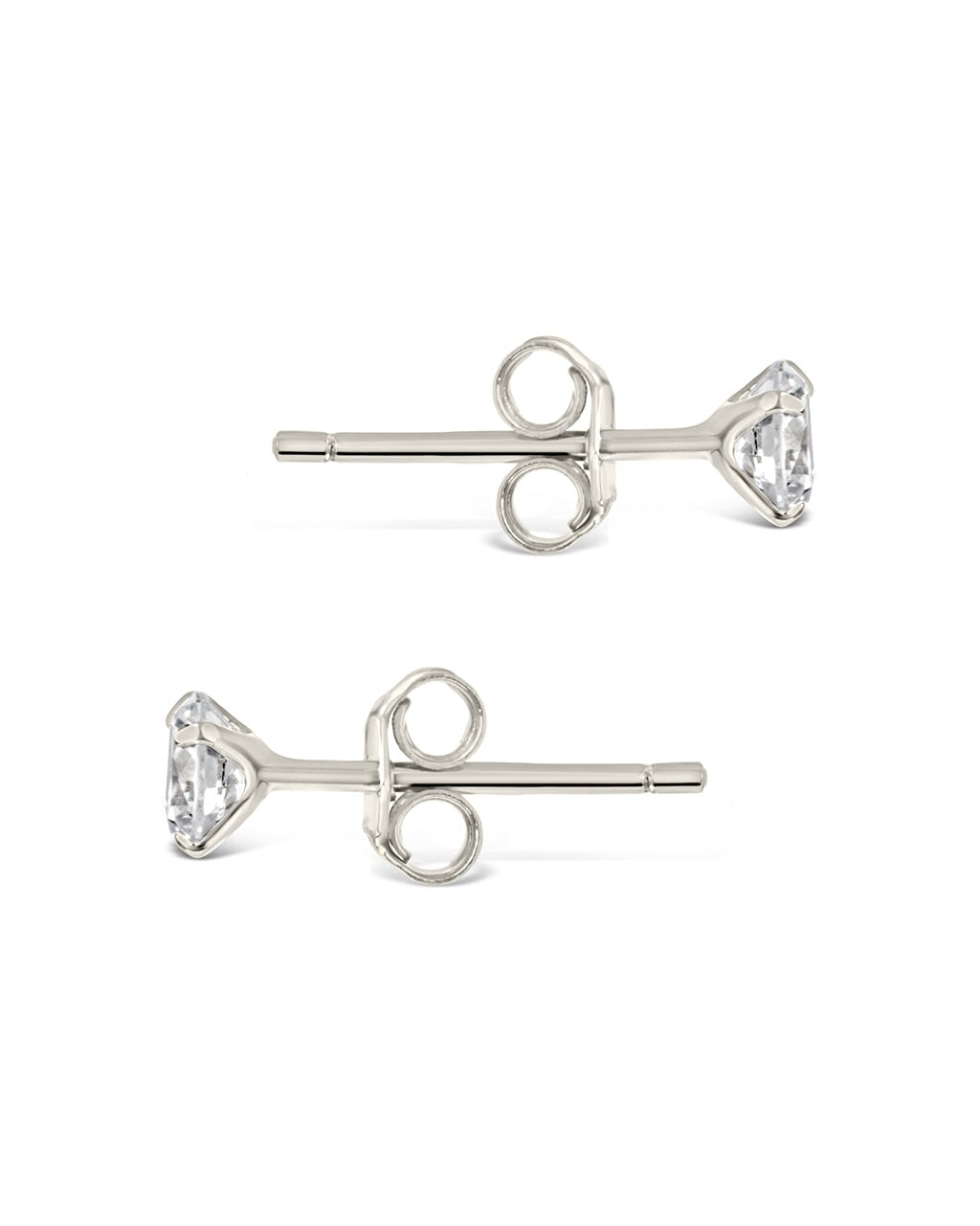 Sterling Silver 4mm CZ Stud Earrings - Sterling Forever