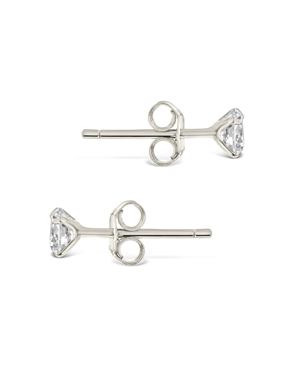 ★SENTIMENTS★ NO.431 [SILVER] EARRING White Cubic Zirconia Rhodium Over Sterling Silver Cross