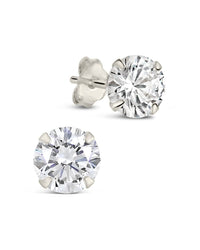 Sterling Silver 6mm CZ Stud Earrings - Sterling Forever