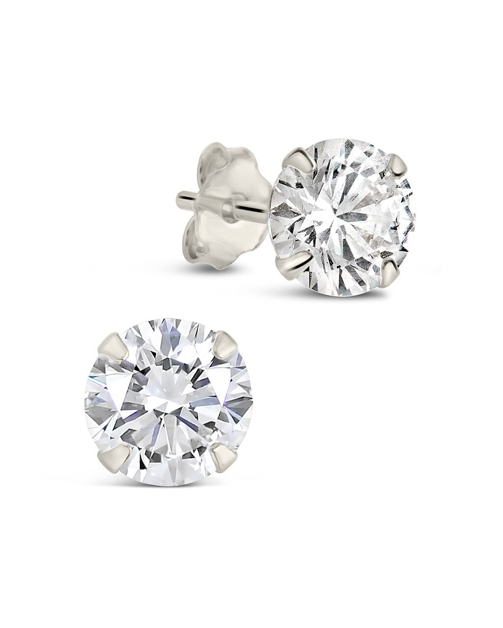 Sterling Silver 6mm CZ Stud Earrings - Sterling Forever