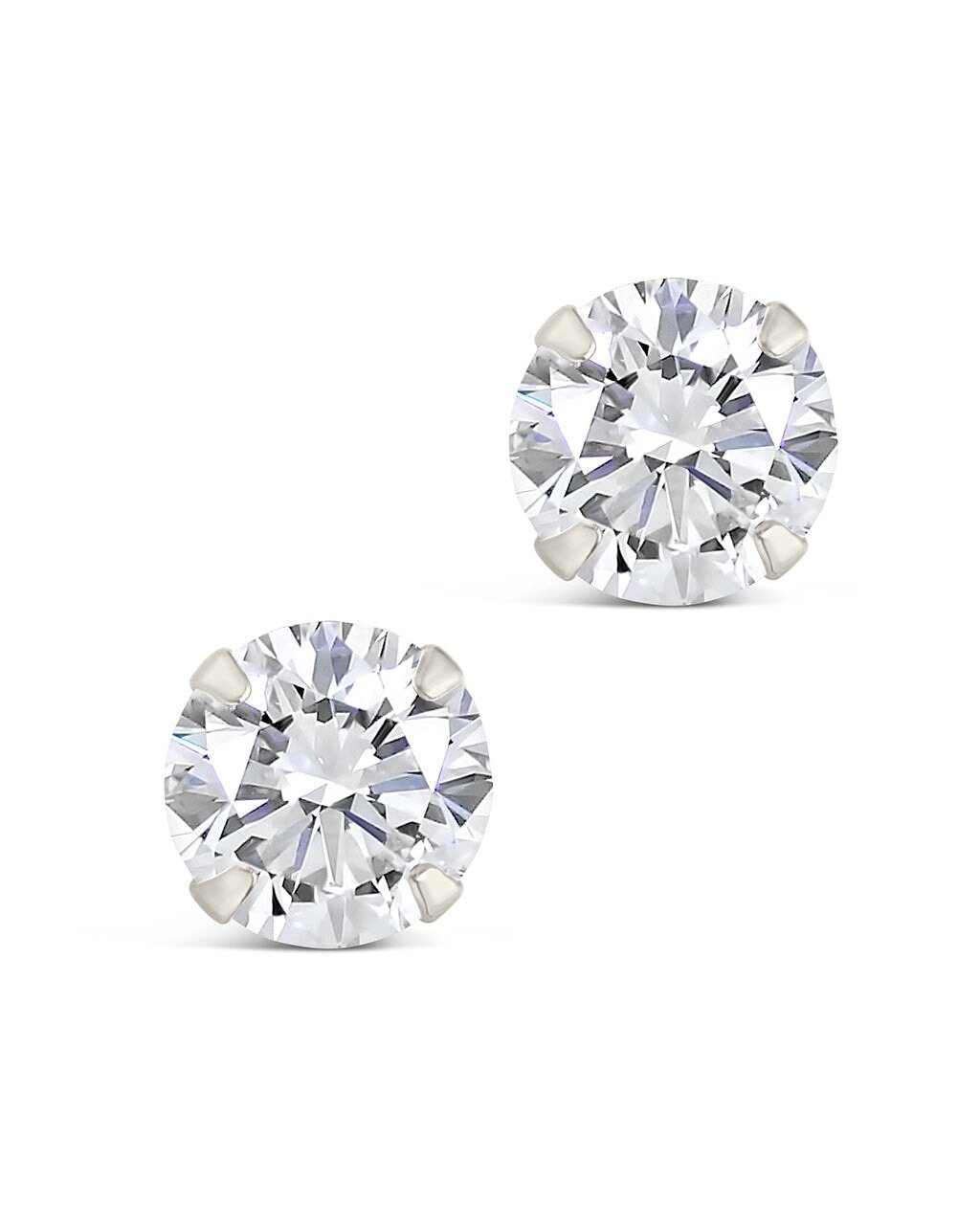 Sterling Silver 6mm CZ Stud Earrings - Sterling Forever