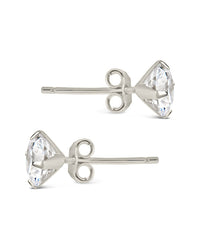 Sterling Silver 6mm CZ Stud Earrings - Sterling Forever