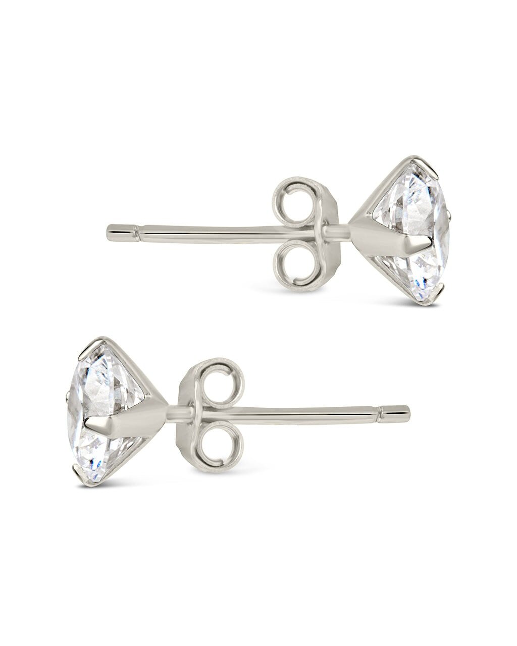 Sterling Silver 6mm CZ Stud Earrings - Sterling Forever