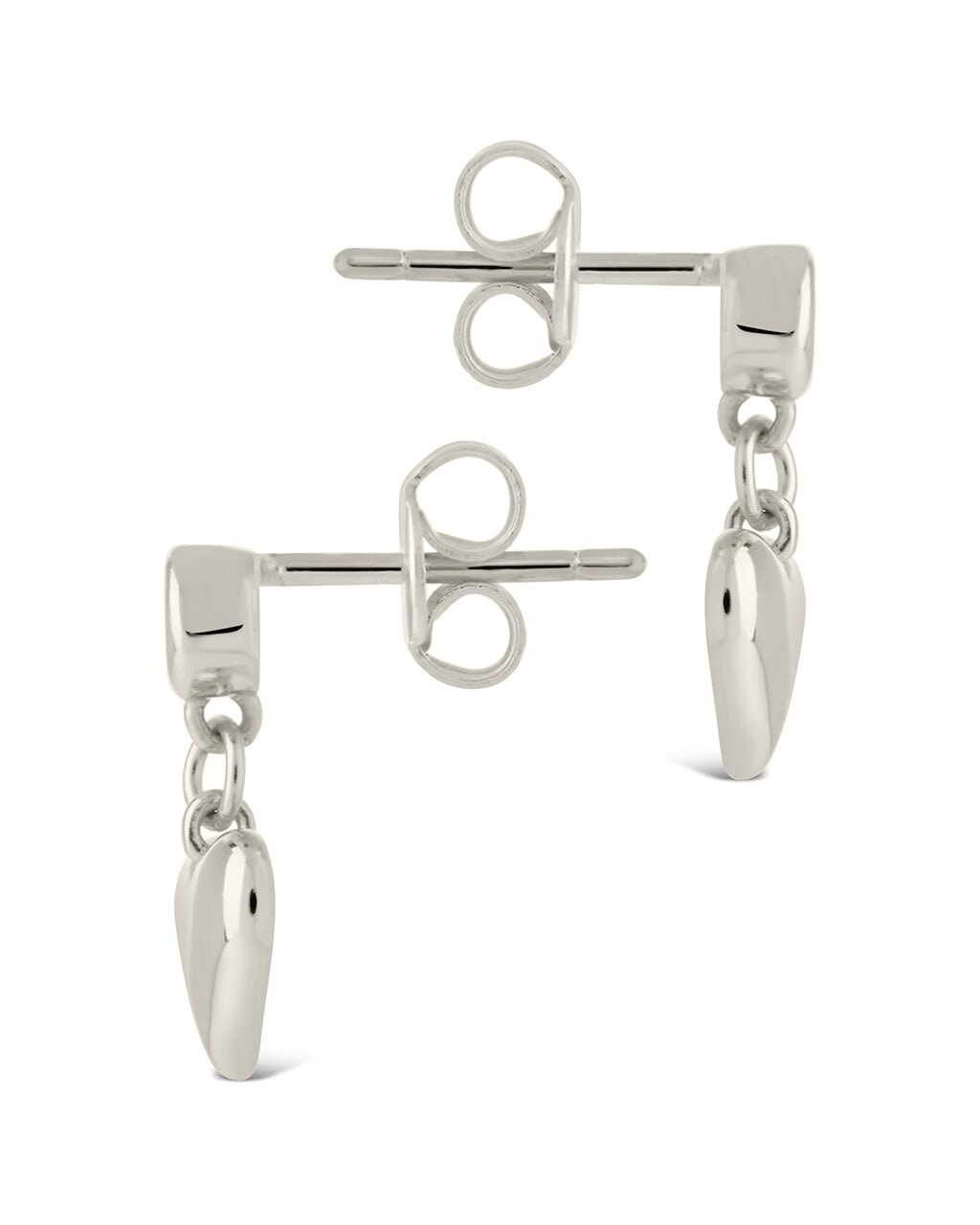 Luna Heart & CZ Studs Earring Sterling Forever 