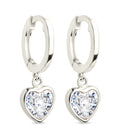 Sterling Silver Lizzy CZ Heart Drop Earrings - Sterling Forever