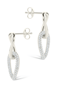 Sterling Silver Taissa CZ Chain Link Studs - Sterling Forever