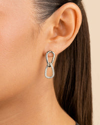 Sterling Silver Taissa CZ Chain Link Studs - Sterling Forever