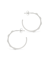 Sterling Silver Asher Flat Polished Hoops