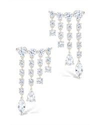 Sterling Silver Adrian CZ Waterfall Statement Studs - Sterling Forever