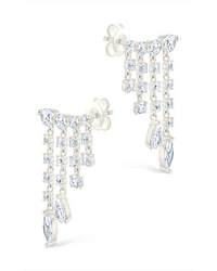 Sterling Silver Adrian CZ Waterfall Statement Studs - Sterling Forever