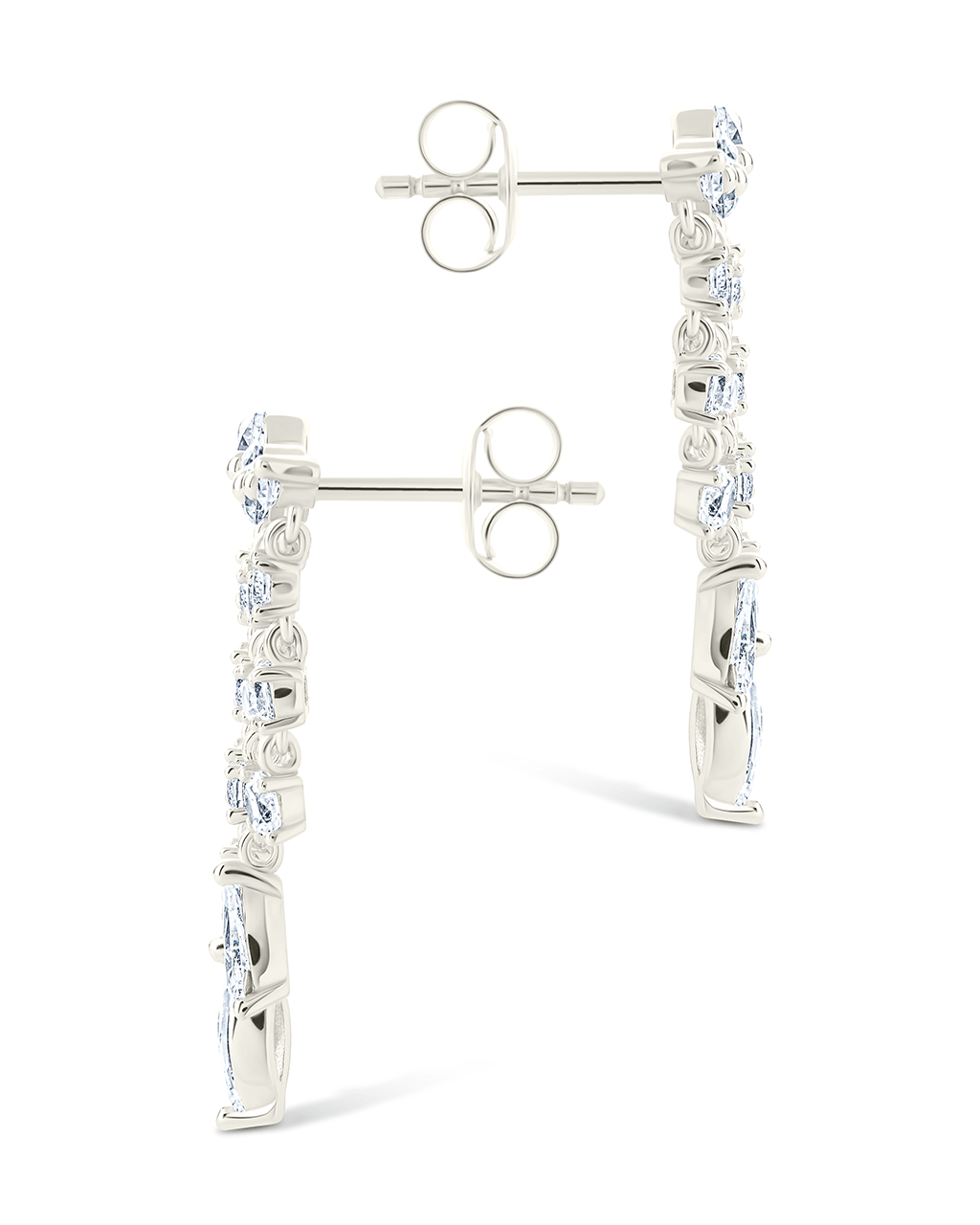 Sterling Silver Adrian CZ Waterfall Statement Studs - Sterling Forever
