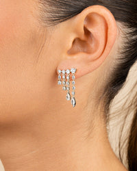Sterling Silver Adrian CZ Waterfall Statement Studs - Sterling Forever
